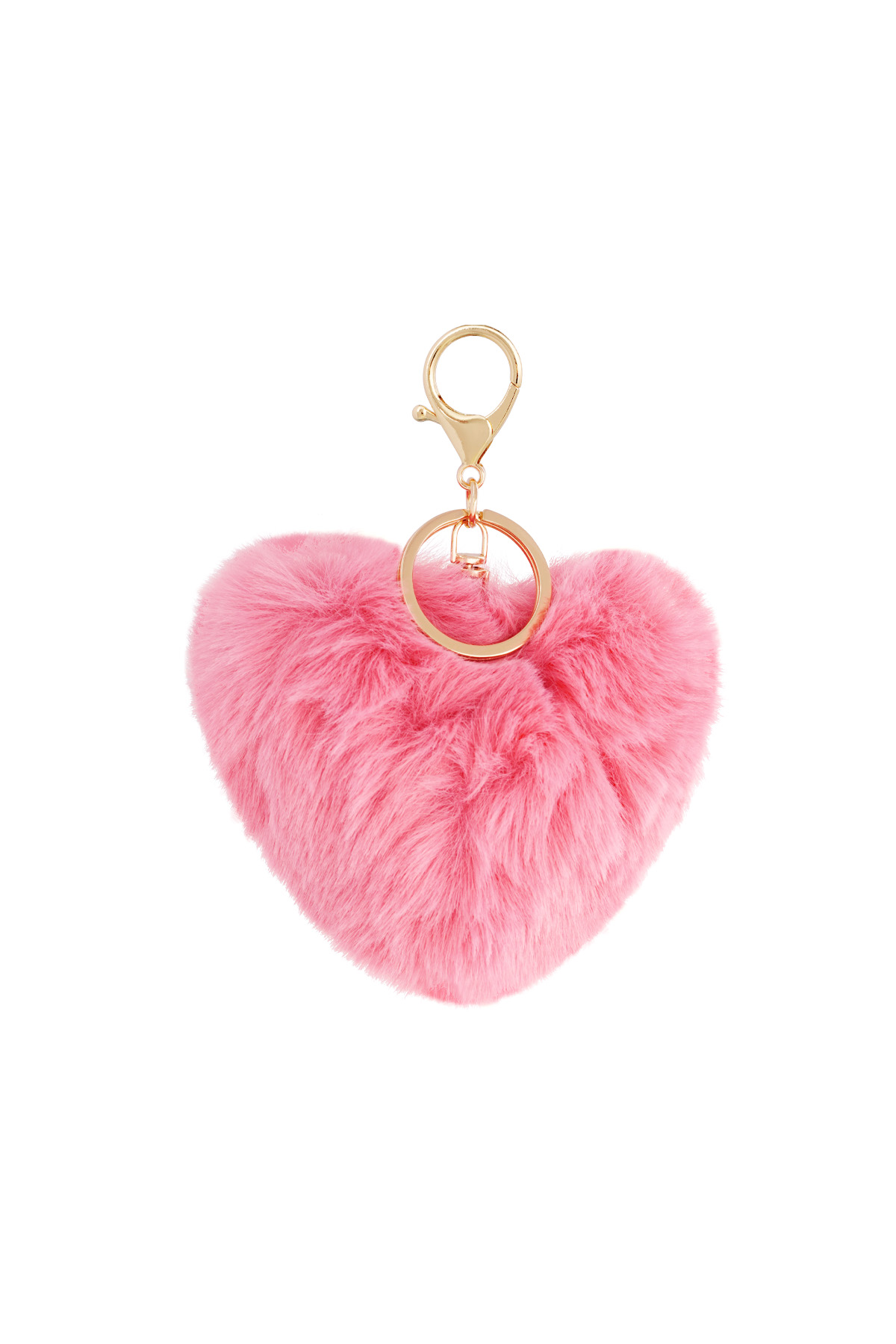 Keychain heart to fluff - Fuchsia h5 