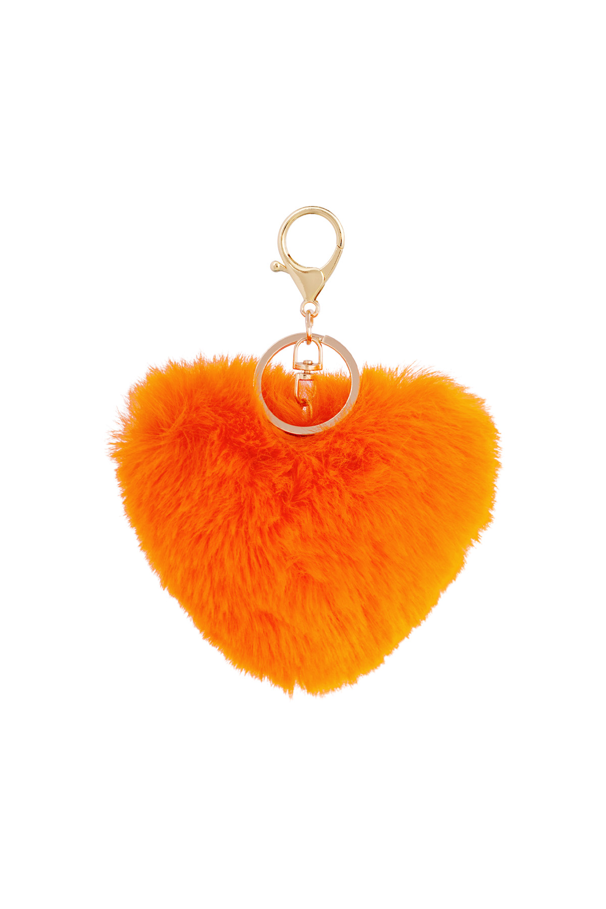 Keychain heart to fluff - Orange h5 