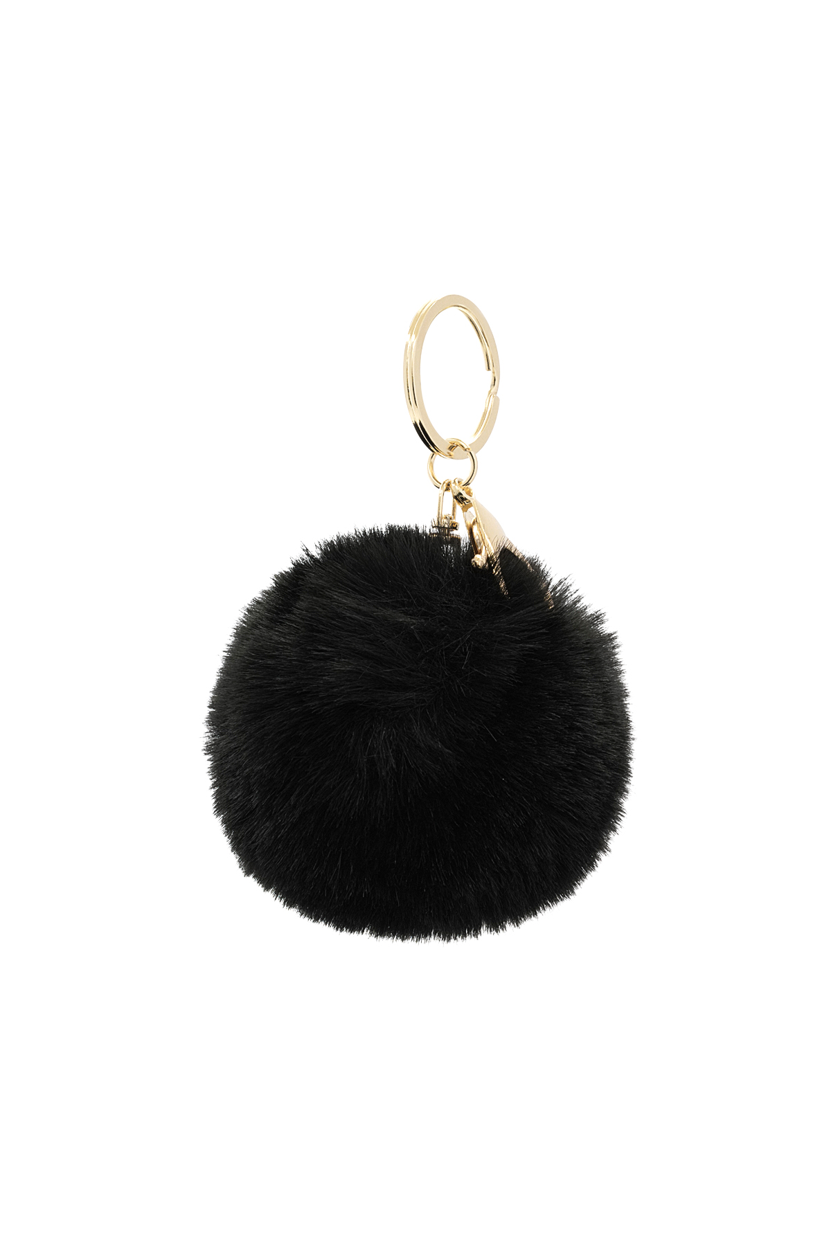 Sleutelhanger puffy bal - Zwart 