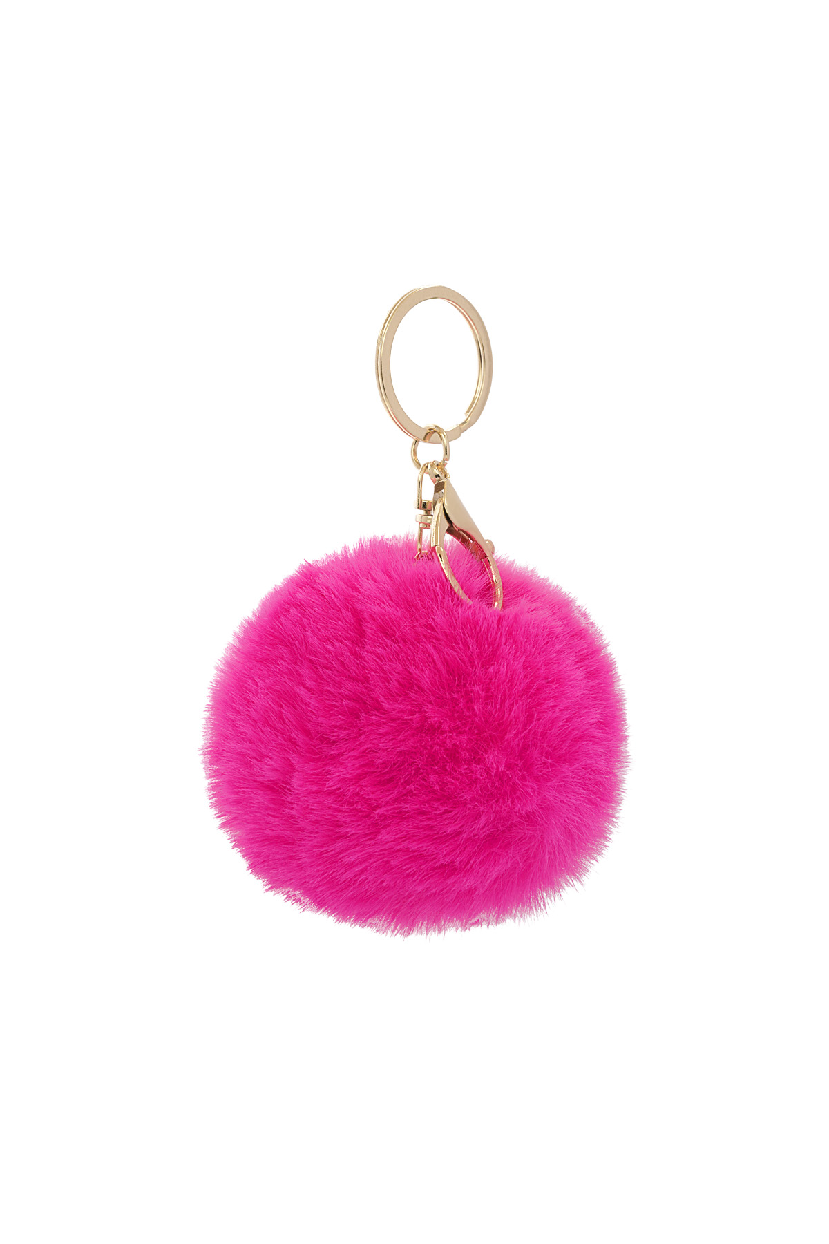 Puffy ball keychain - Pink h5 