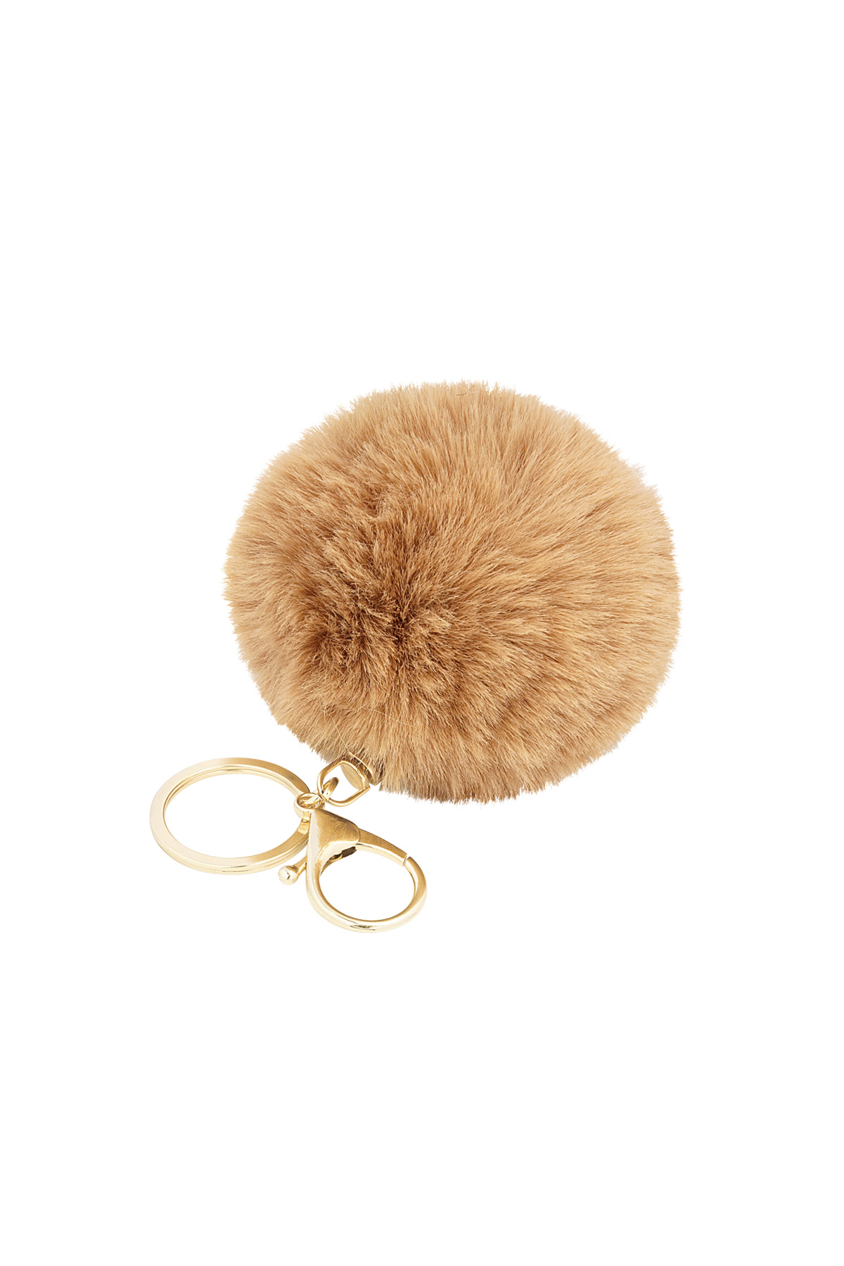 Puffy ball keychain - Beige h5 Picture2