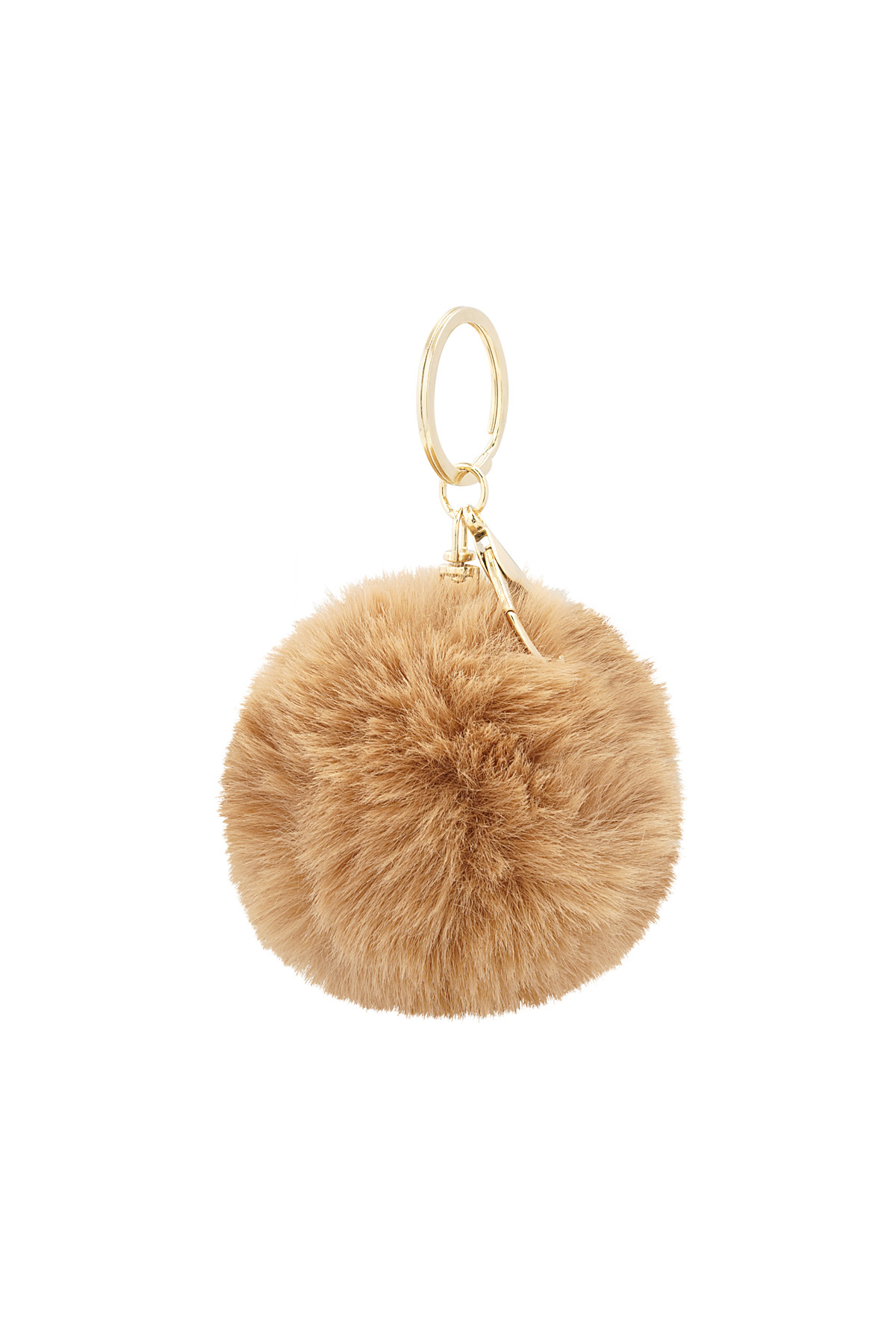 Puffy ball keychain - Beige h5 