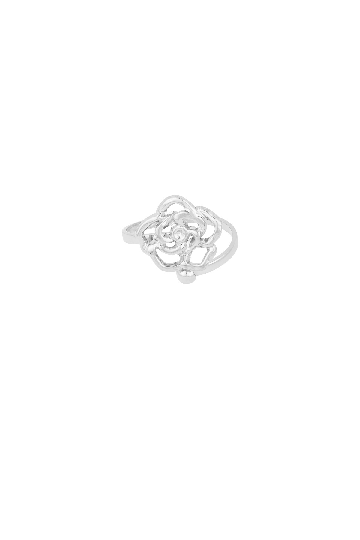 Floral touch ring - Silver color h5 