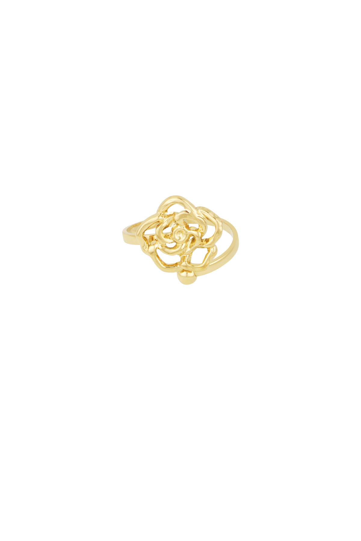 Floral touch ring - Gold color h5 