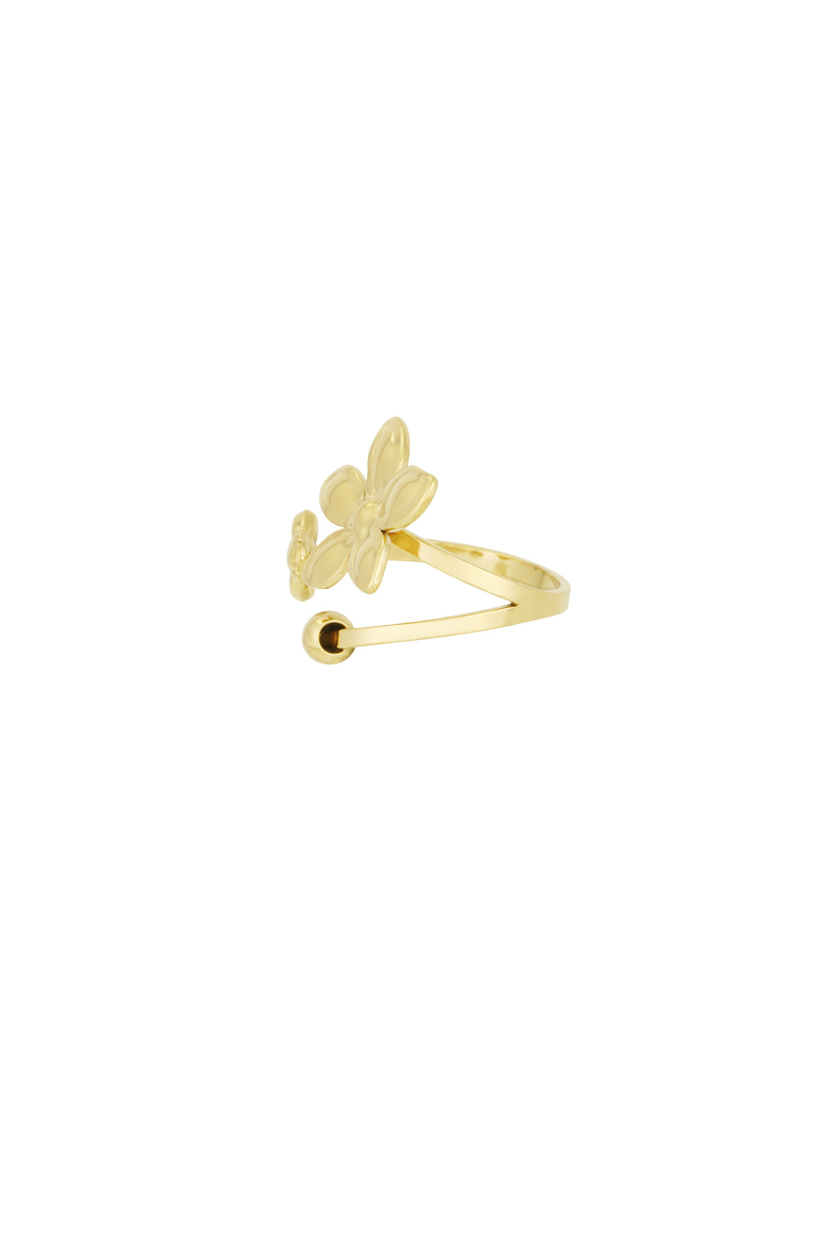 Floral delight ring - Gold color h5 Picture2