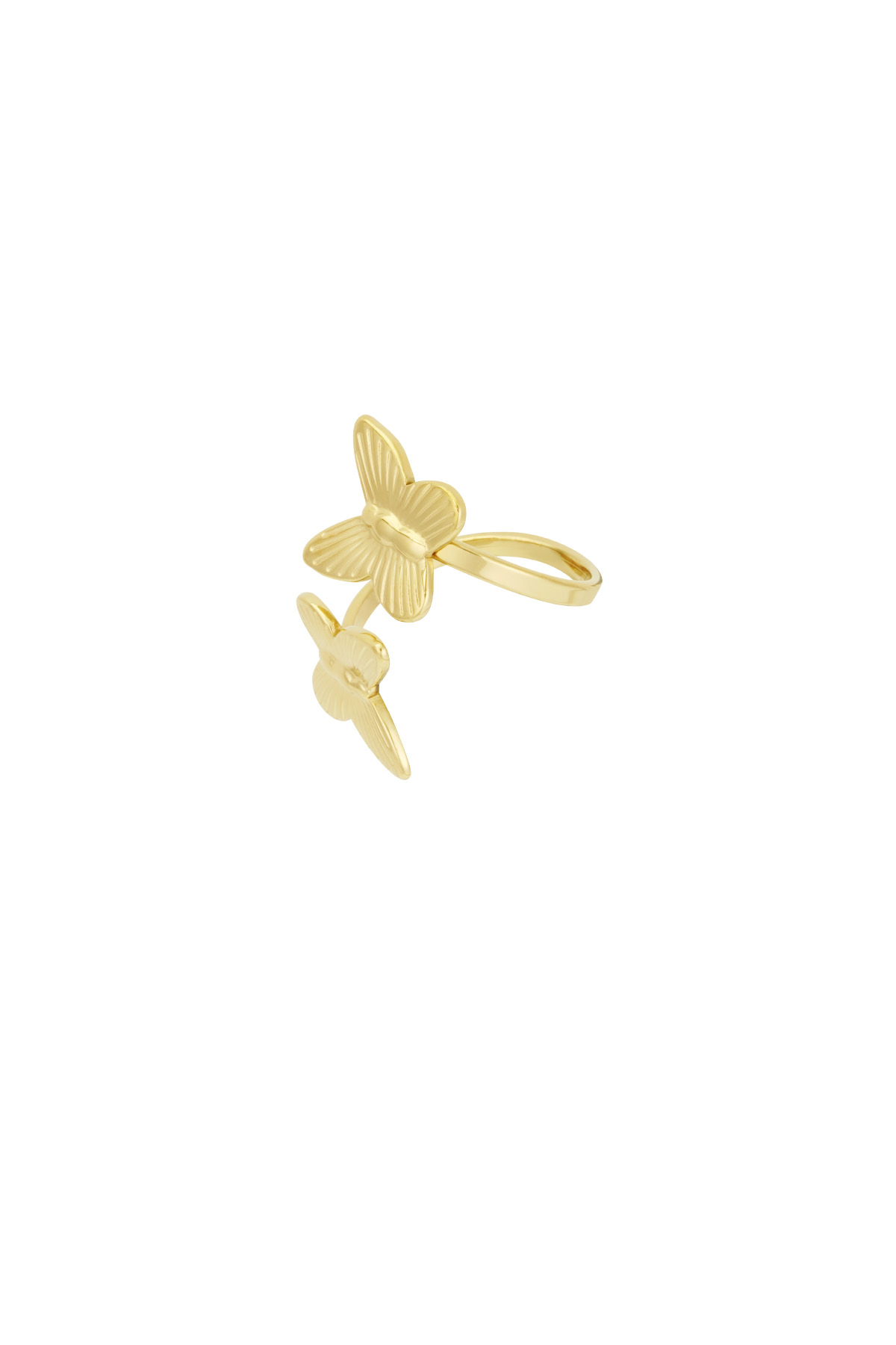 Double wings ring - Gold color h5 Picture2