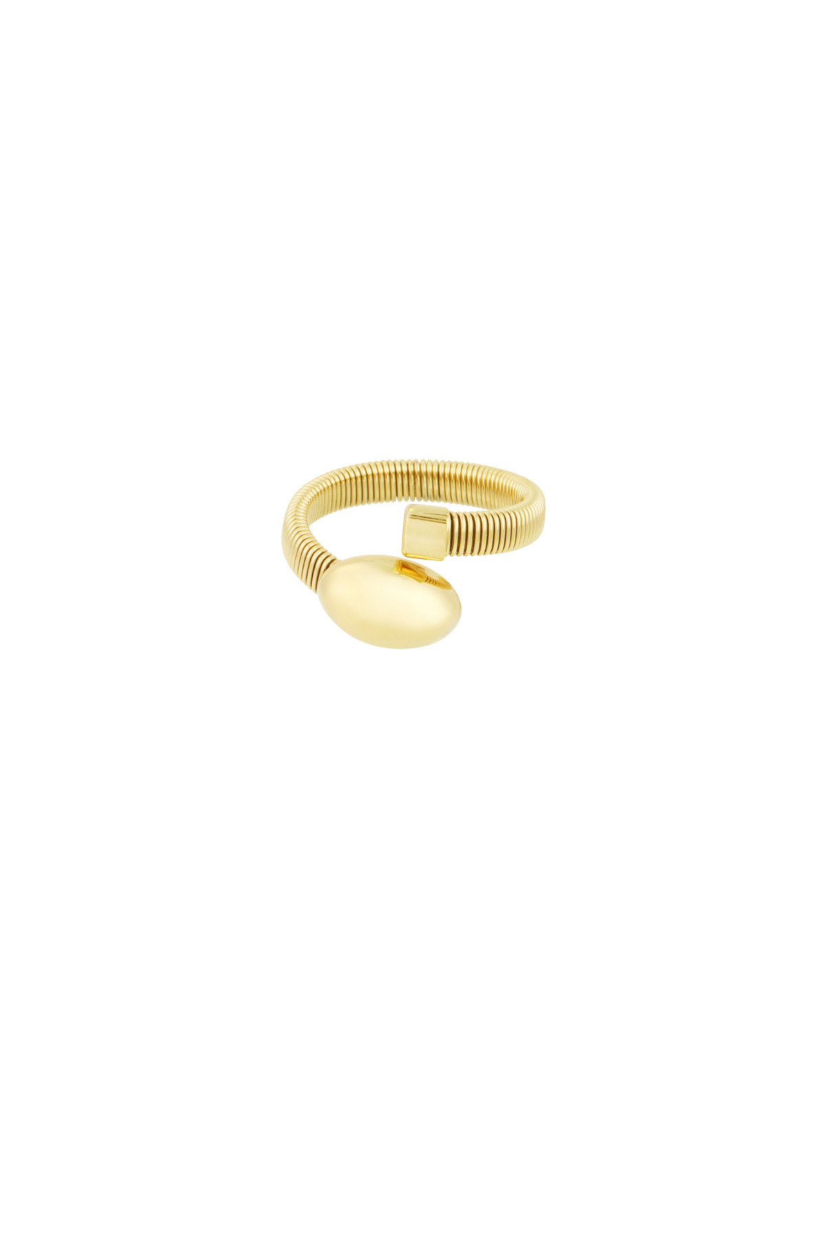 Funky dot ring - Gold color h5 