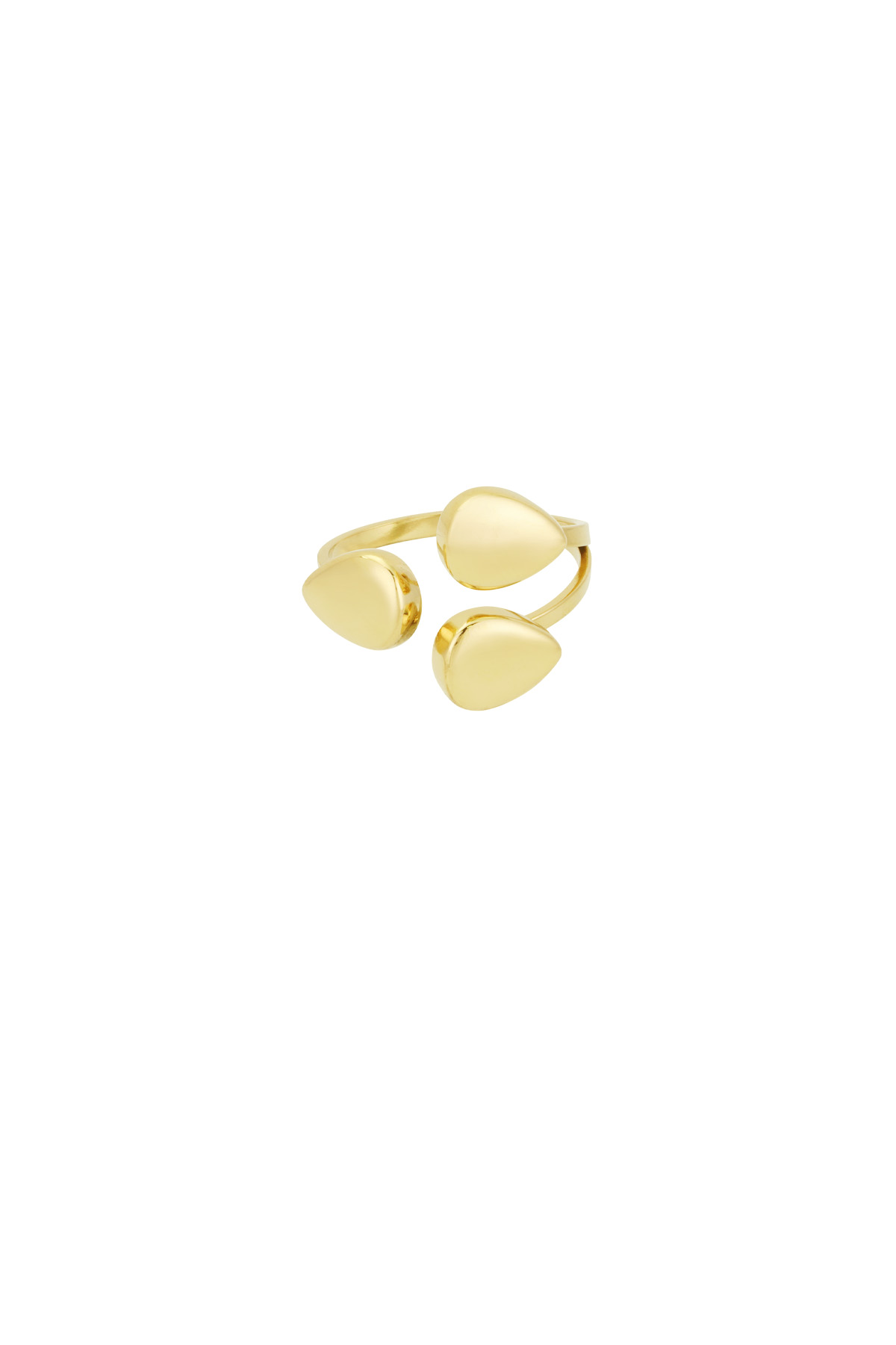 Punkt-Trio-Ring - Goldfarbe h5 