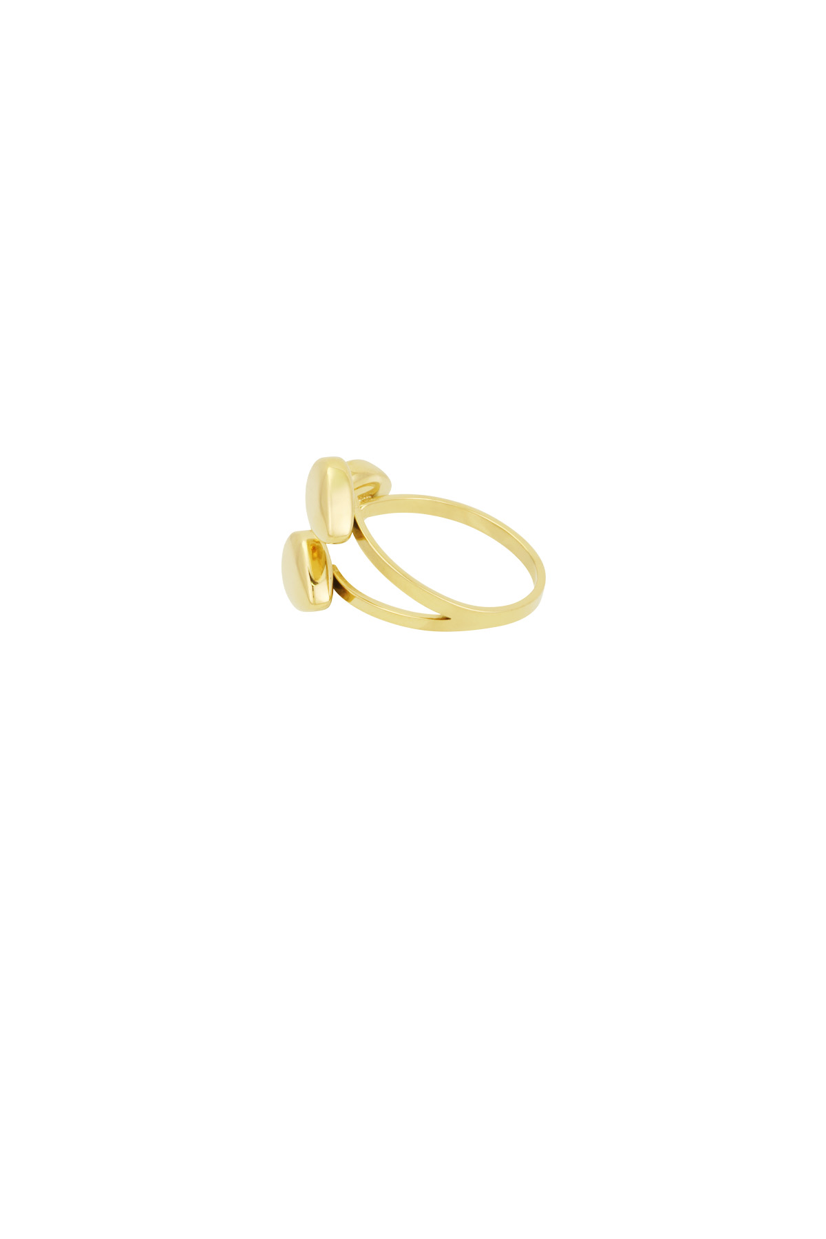 Punkt-Trio-Ring - Goldfarbe h5 Bild3