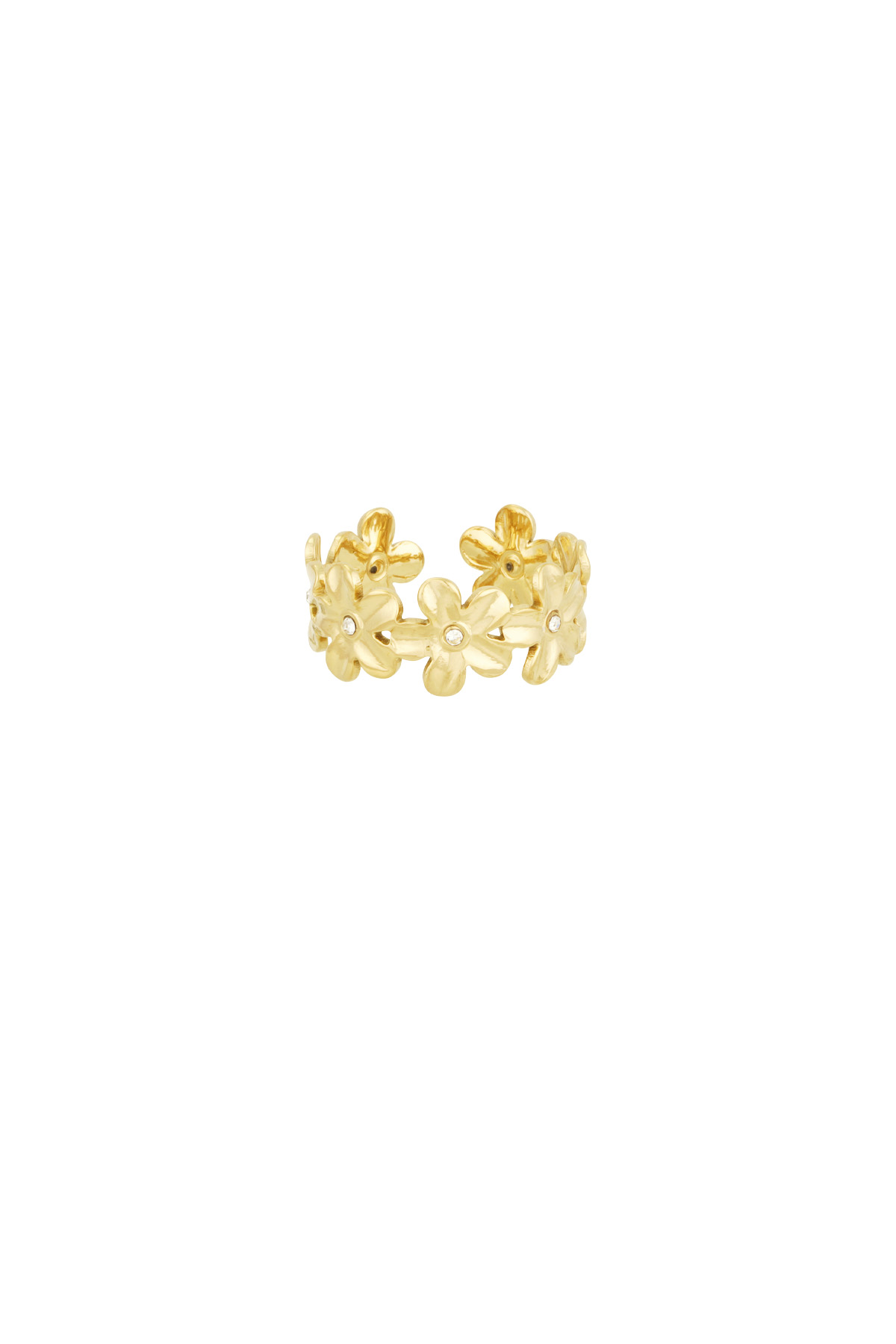 Infinite flowers ring - Gold color