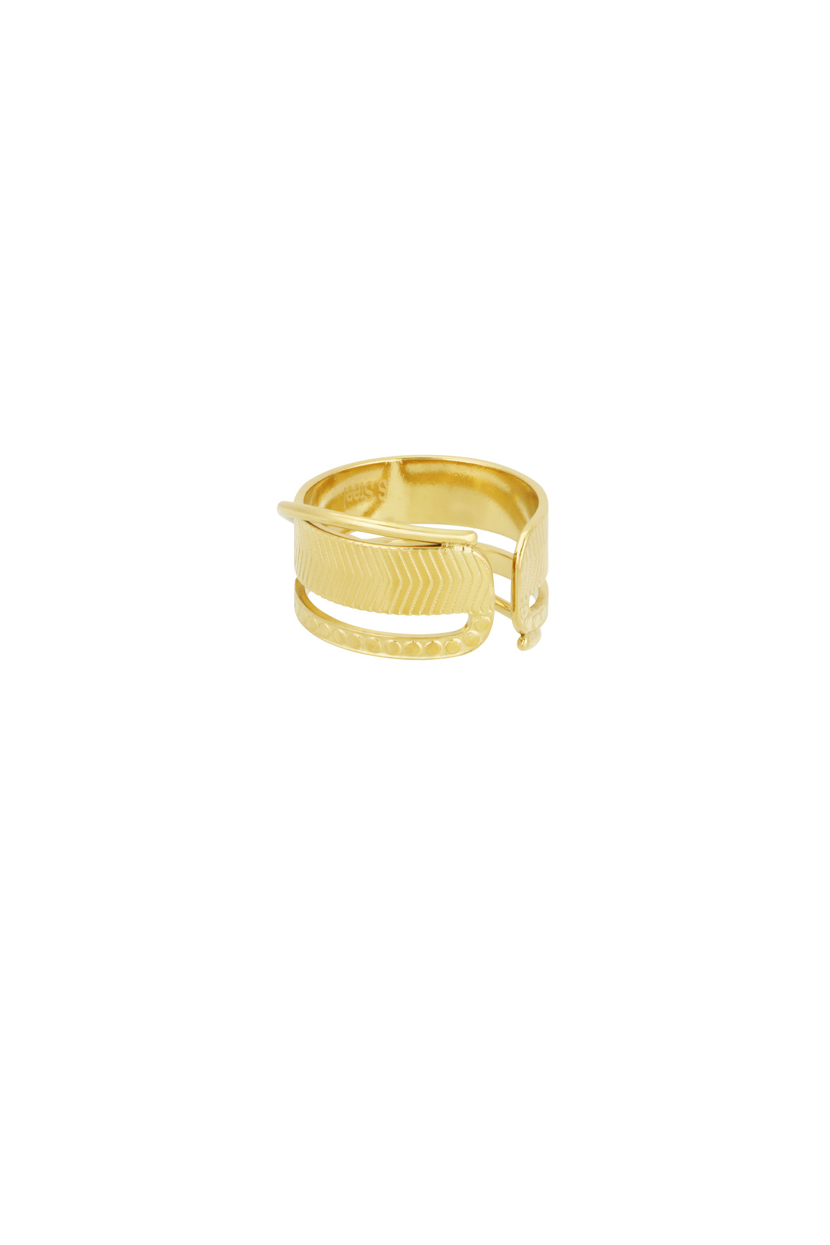 Stacked treasures ring - Gold color h5 Picture2