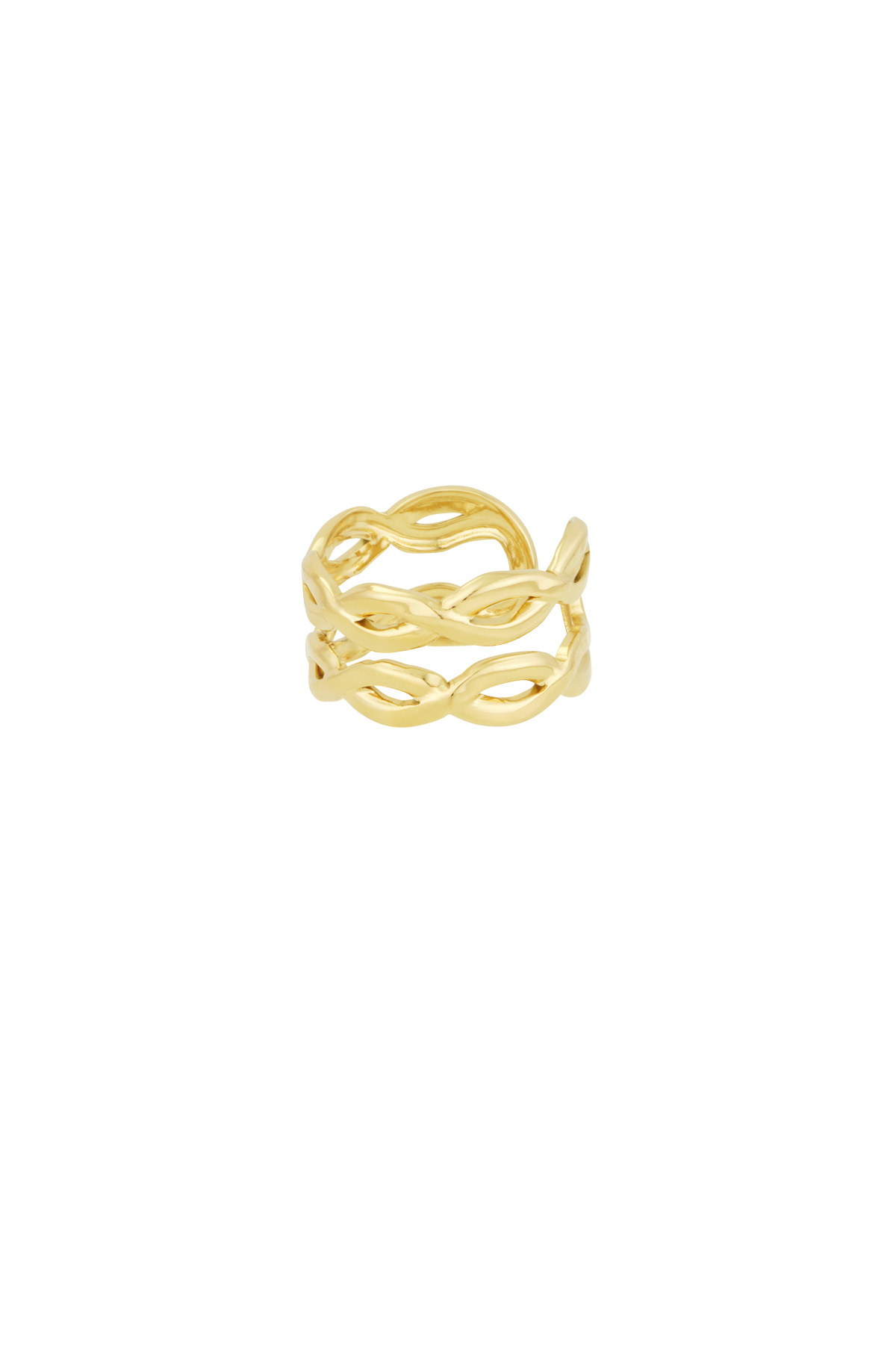 Layered swirl ring - Gold color Picture2