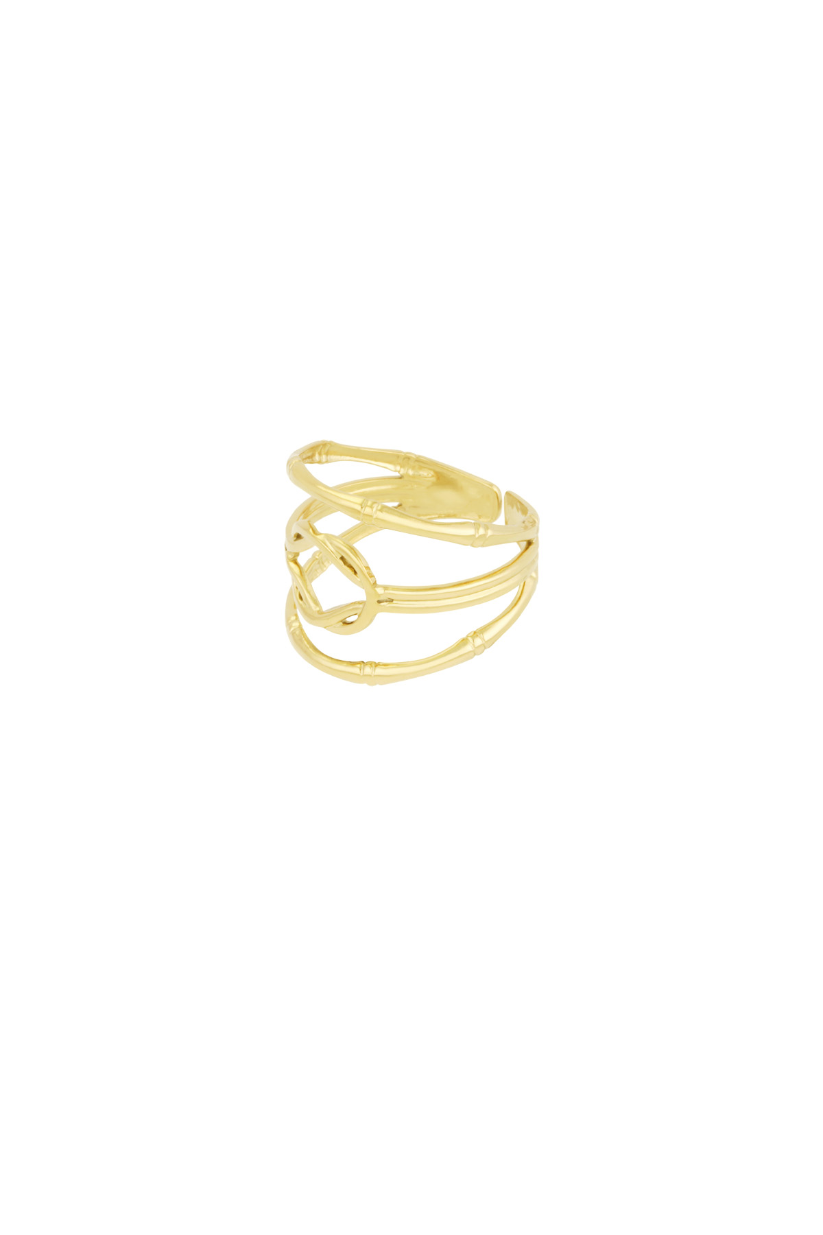 Layered knot ring - Gold color h5 Picture2