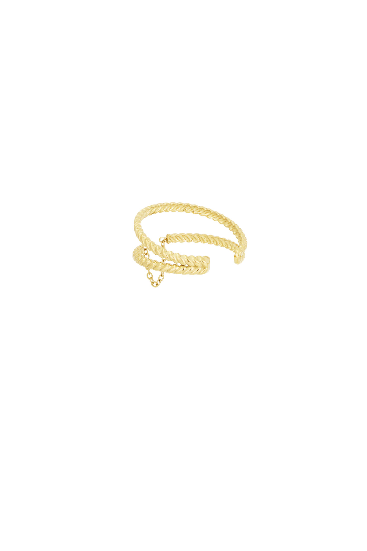 Twist & tangle ring - Gold color h5 Picture2