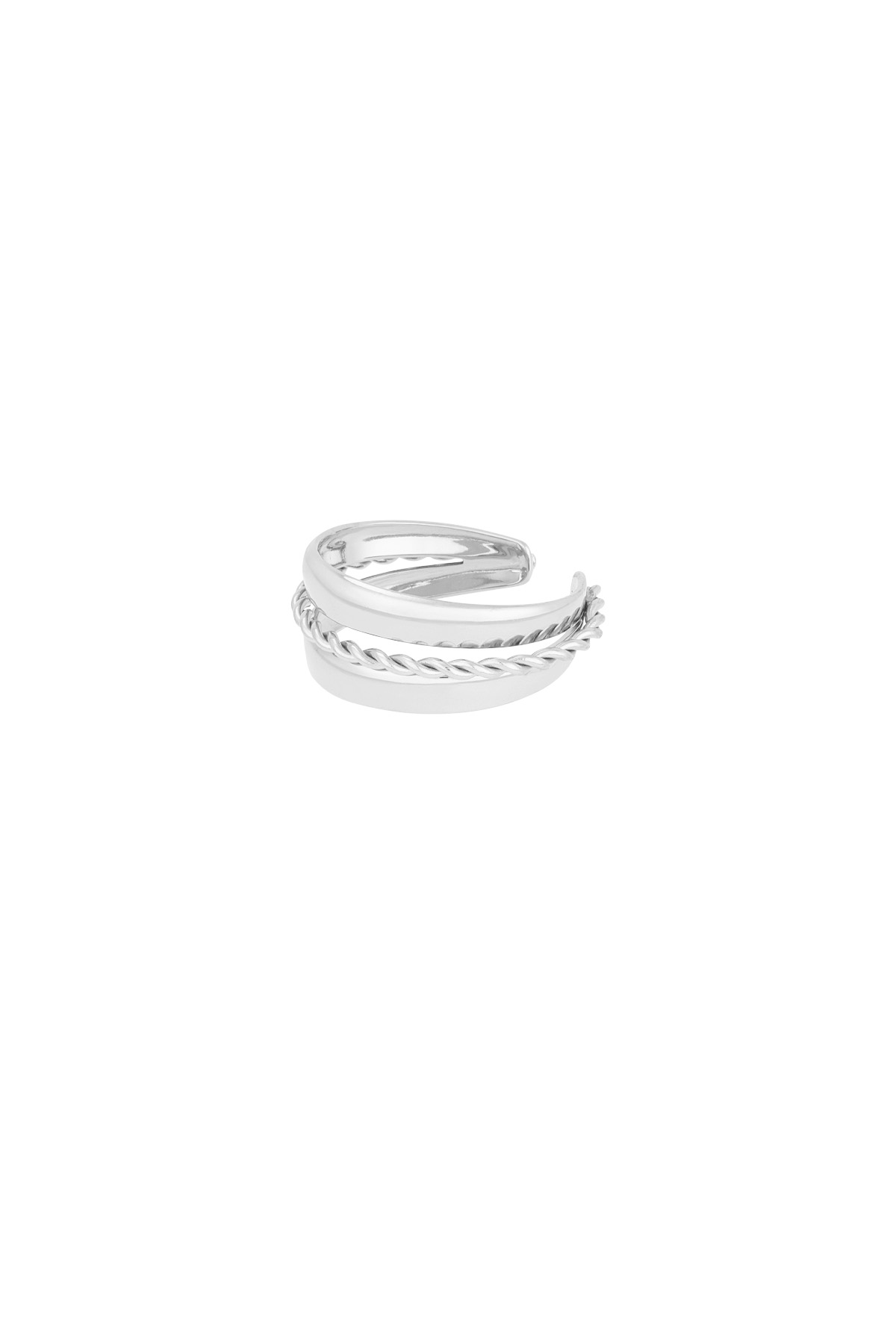 Layered spiral ring - Silver color Picture3