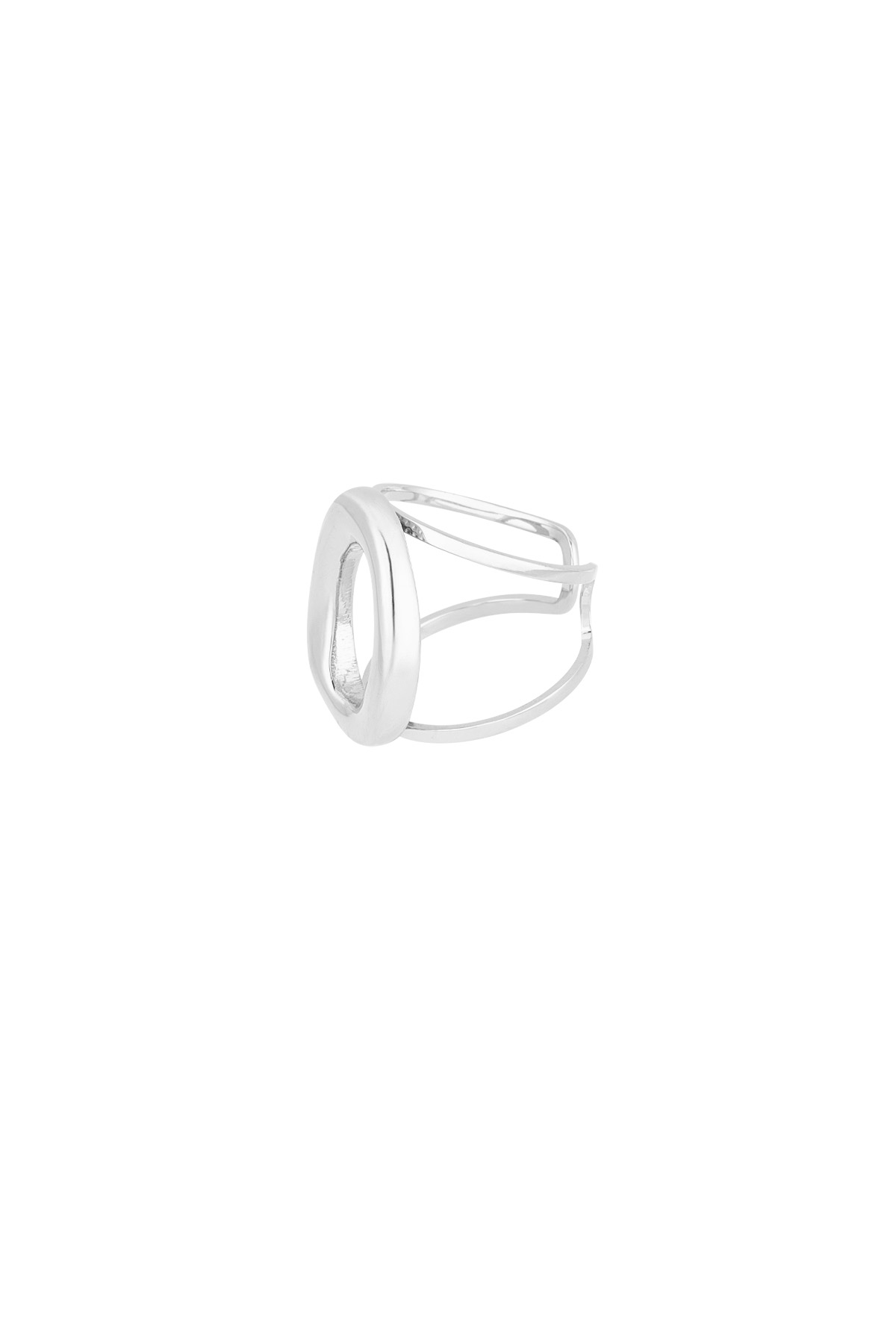 Bold circle ring - Silver color h5 Picture2