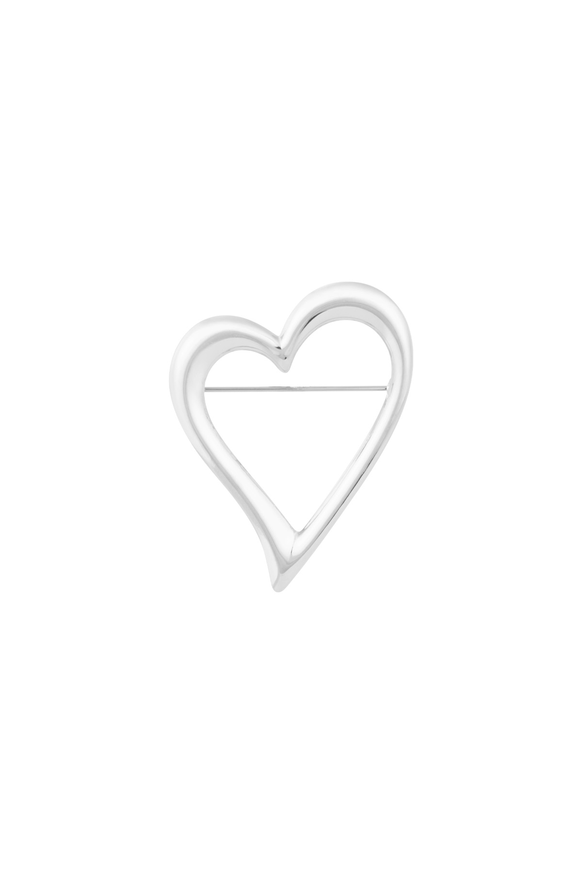 Broche heart for you - Zilver kleur h5 