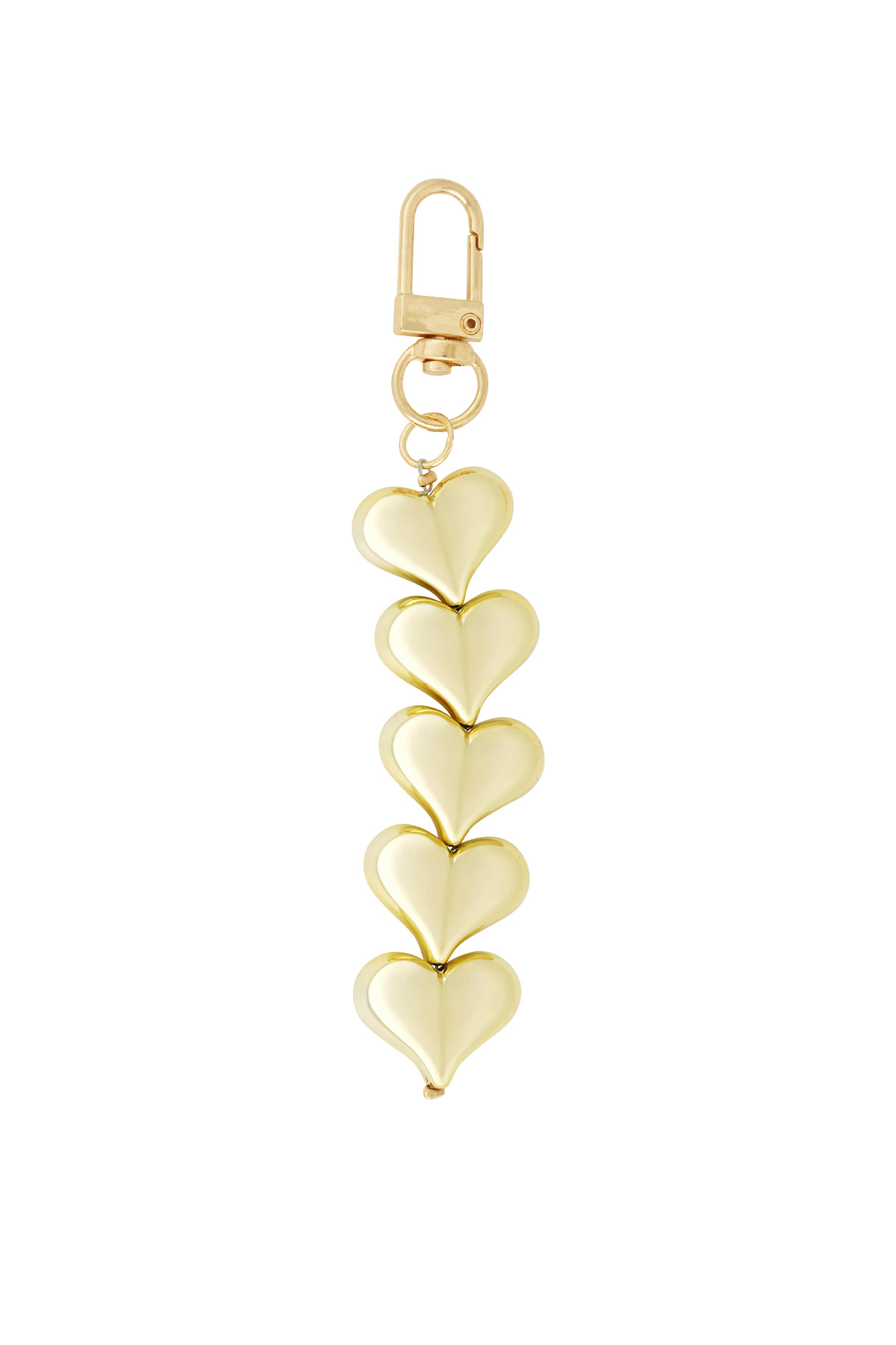 Bold heart pendant - Gold color h5 