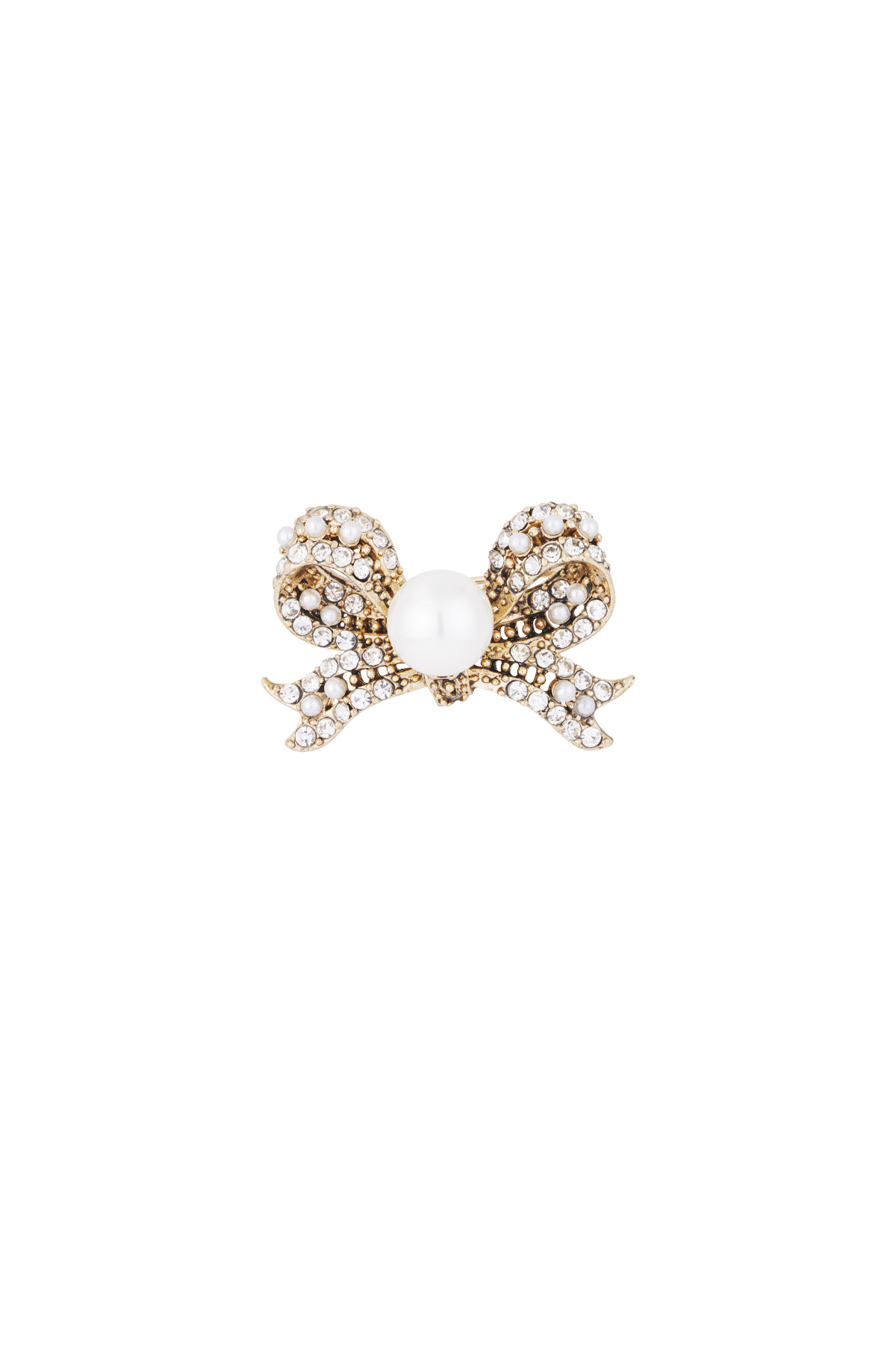 Sweet bow brooch - Gold color