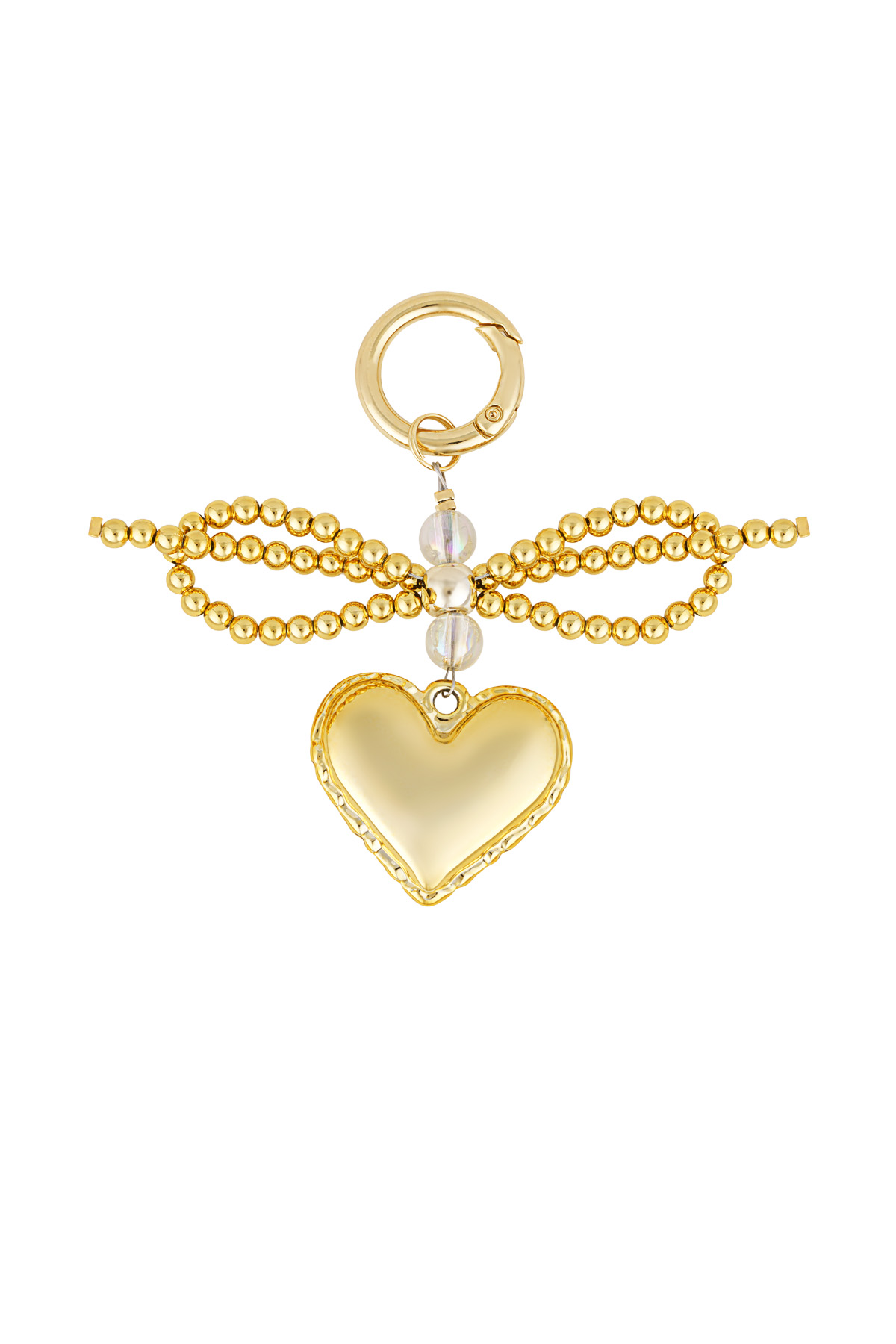 Accessory pendant bow pearl - Gold color h5 