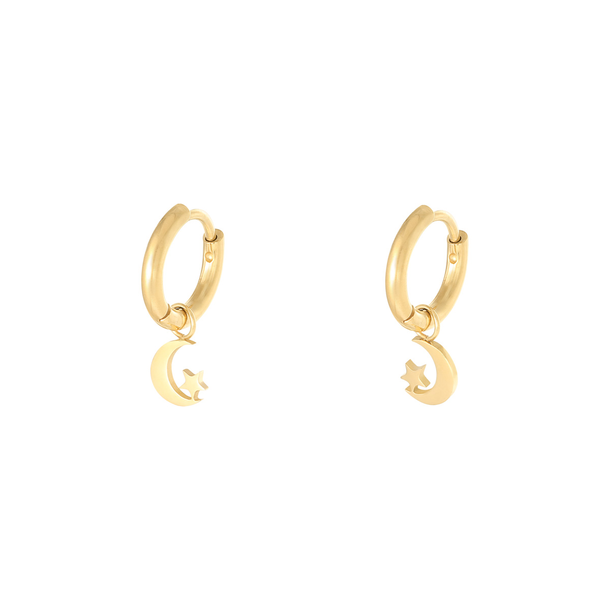 Gold color / Earrings The Moon 