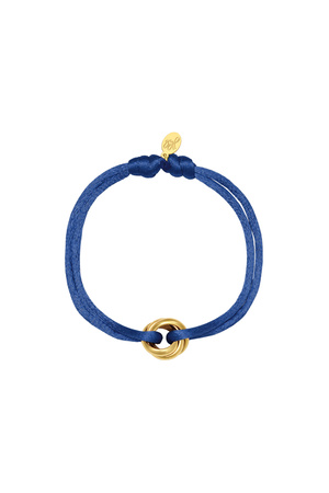 Armband Satin Knot blauw Stainless Steel h5 