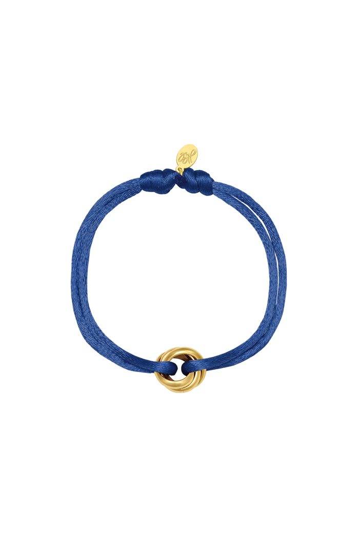 Bracelet Noeud Satiné Bleu Acier Inoxydable 