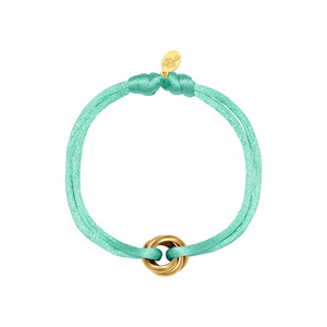 Satin Bracelet Knot Mint Polyester h5 