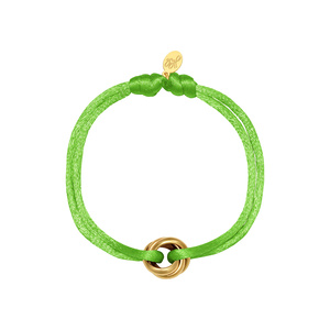 Bracelet Satin Noeud Vert Acier Inoxydable h5 