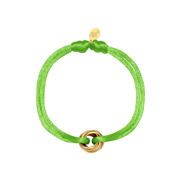 Bracelet Satin Knot Green Stainless Steel 