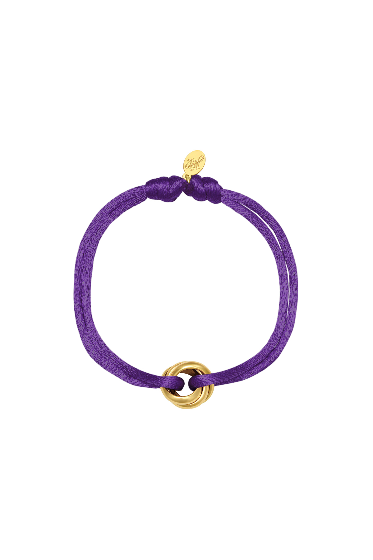 Lavande / Bracelet Noeud Satin violet Acier Inoxydable Image13