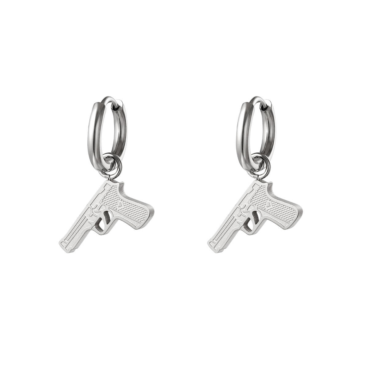 Stainless steel earrings pistol h5 