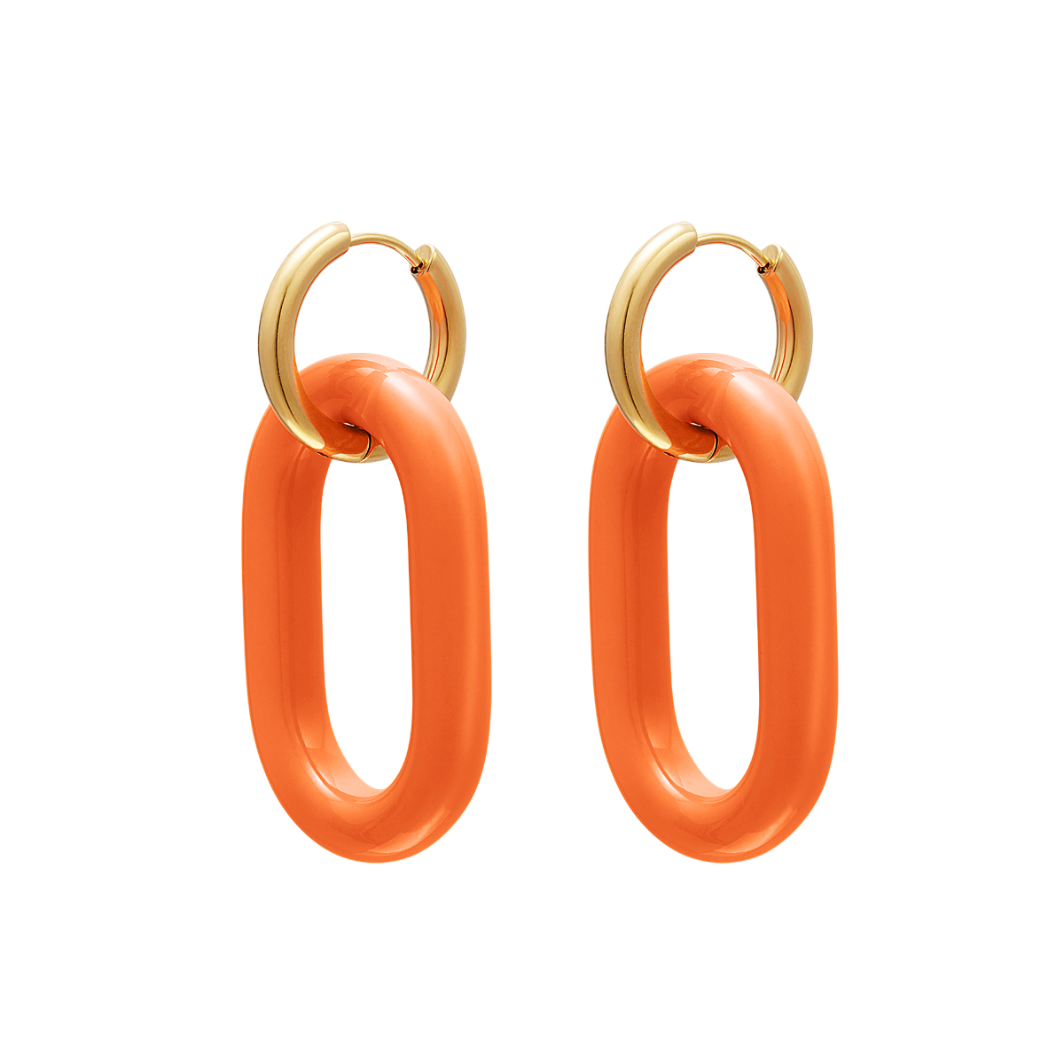 Charm Earrings Yehwang Colourful anchor link earrings summergirls