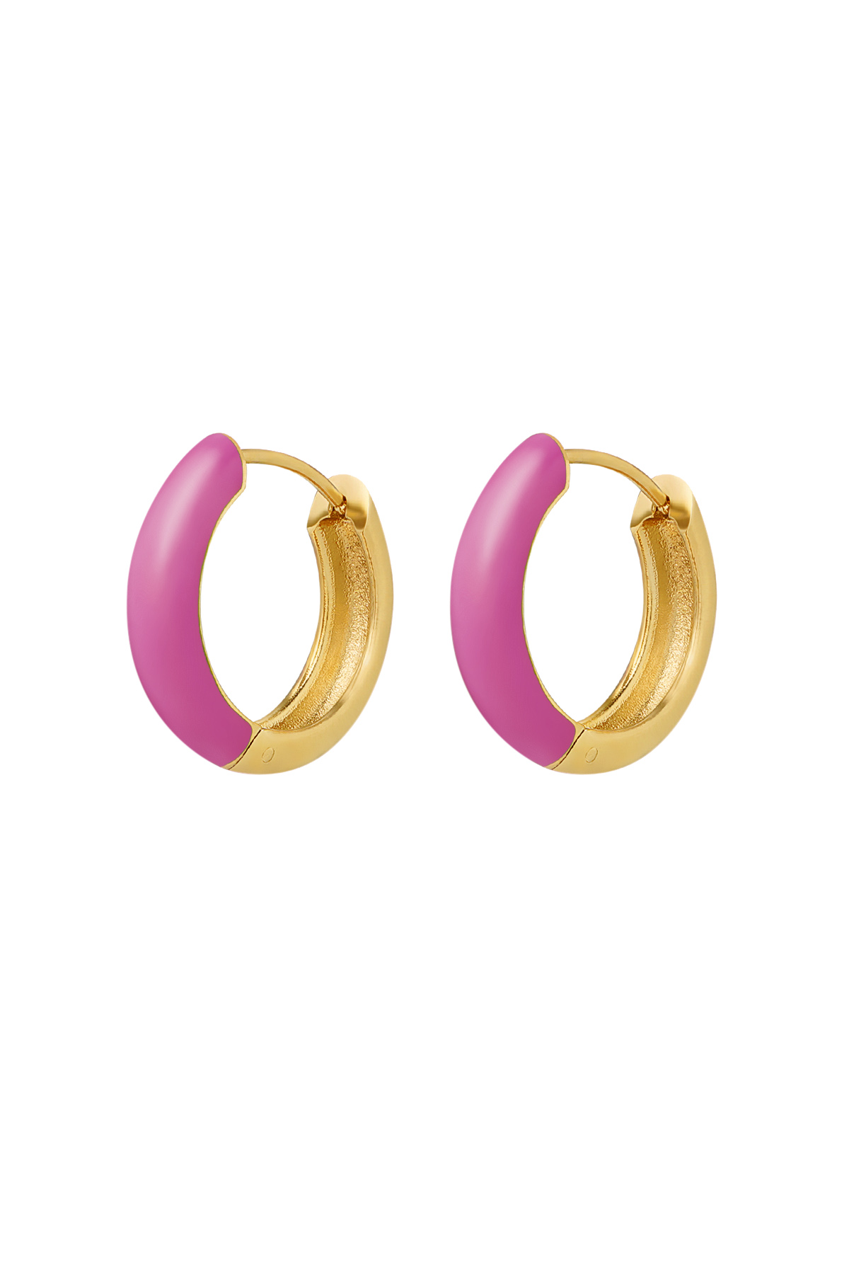 earrings pink - gold