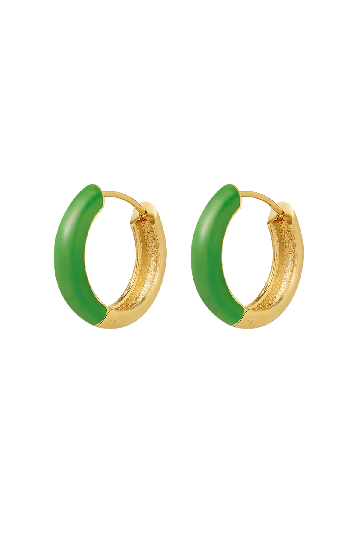 orecchini verde - oro h5 