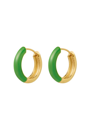 earrings green - gold h5 