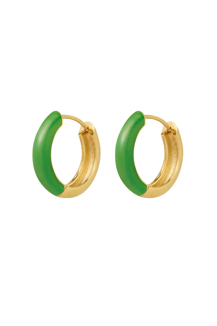 earrings green - gold 