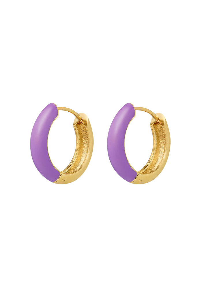 earrings purple - gold 