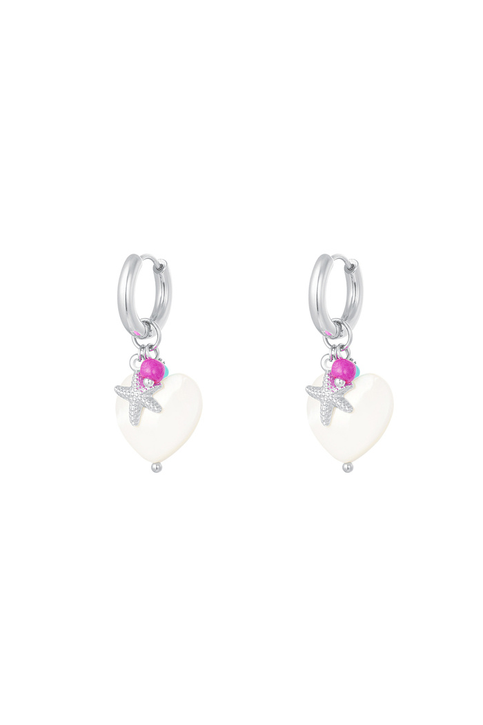 Sea star earrings - Beach collection Silver Stainless Steel 