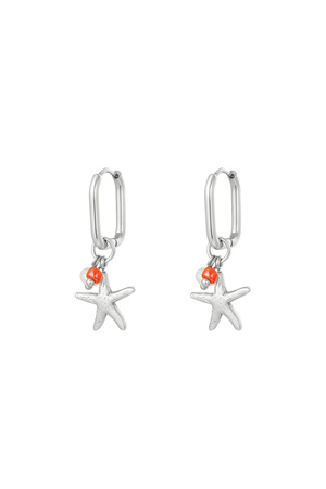 Starfish earrings - Beach collection silver Stainless Steel h5 