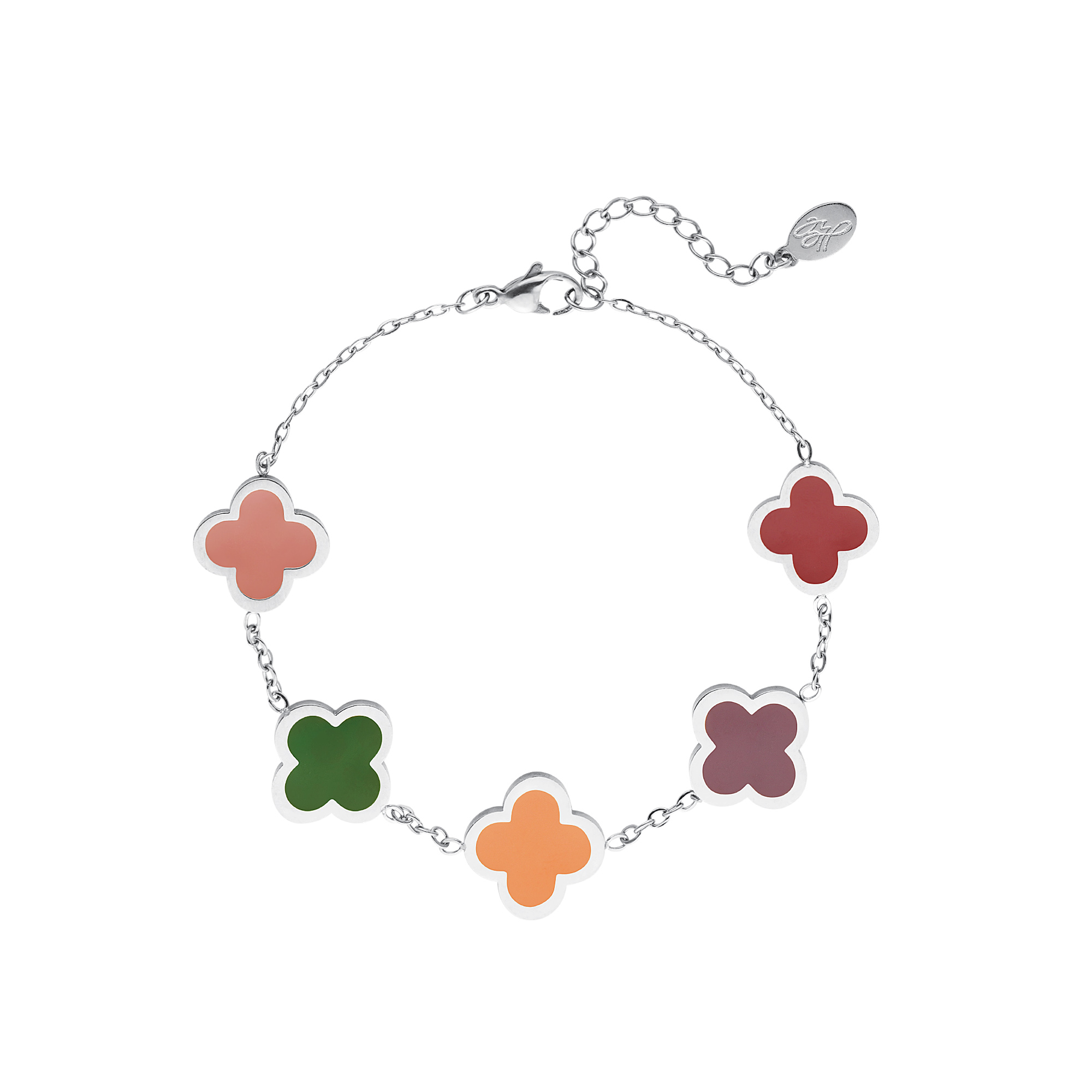 Pulseras de acero inoxidable : Yehwang Pulsera con tréboles de colores ...