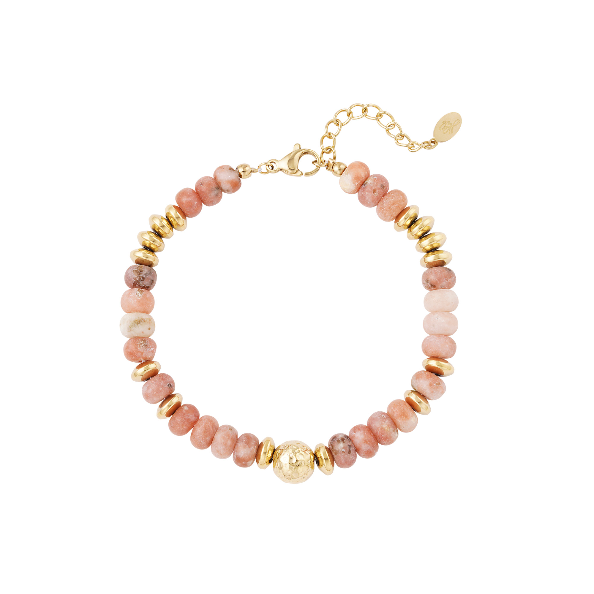 Bracelet avec perles de pierres multicolores