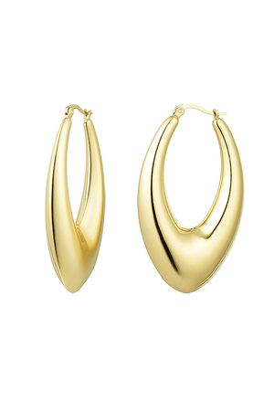 Earrings stainless steel chic small Gold h5 