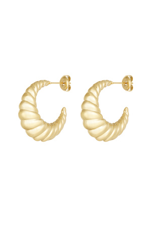 Earrings croissant - gold h5 
