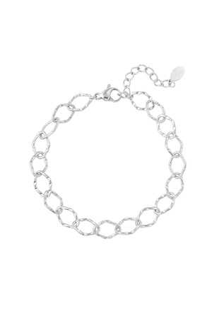 Bracciale maglie tonde - argento Silver Stainless Steel h5 