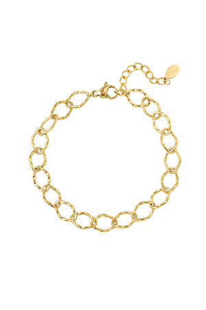 Bracciale maglie tonde - oro Gold Stainless Steel h5 