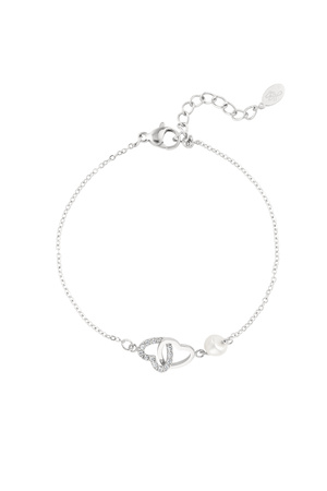 Armband forever hearts - zilver Stainless Steel h5 