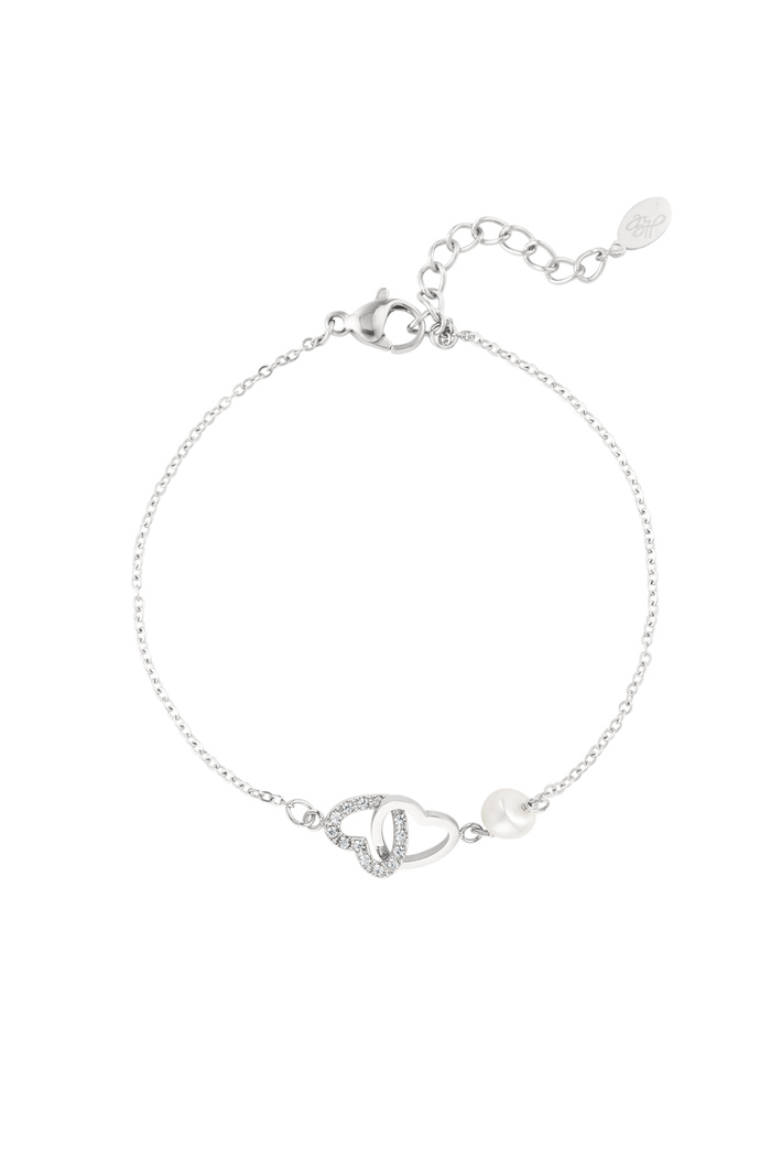 Armband forever hearts - zilver Stainless Steel 