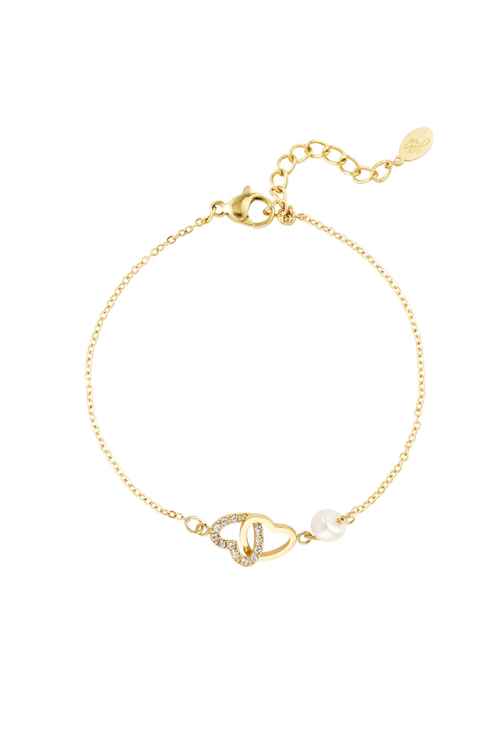 Bracelet forever hearts - gold Stainless Steel 