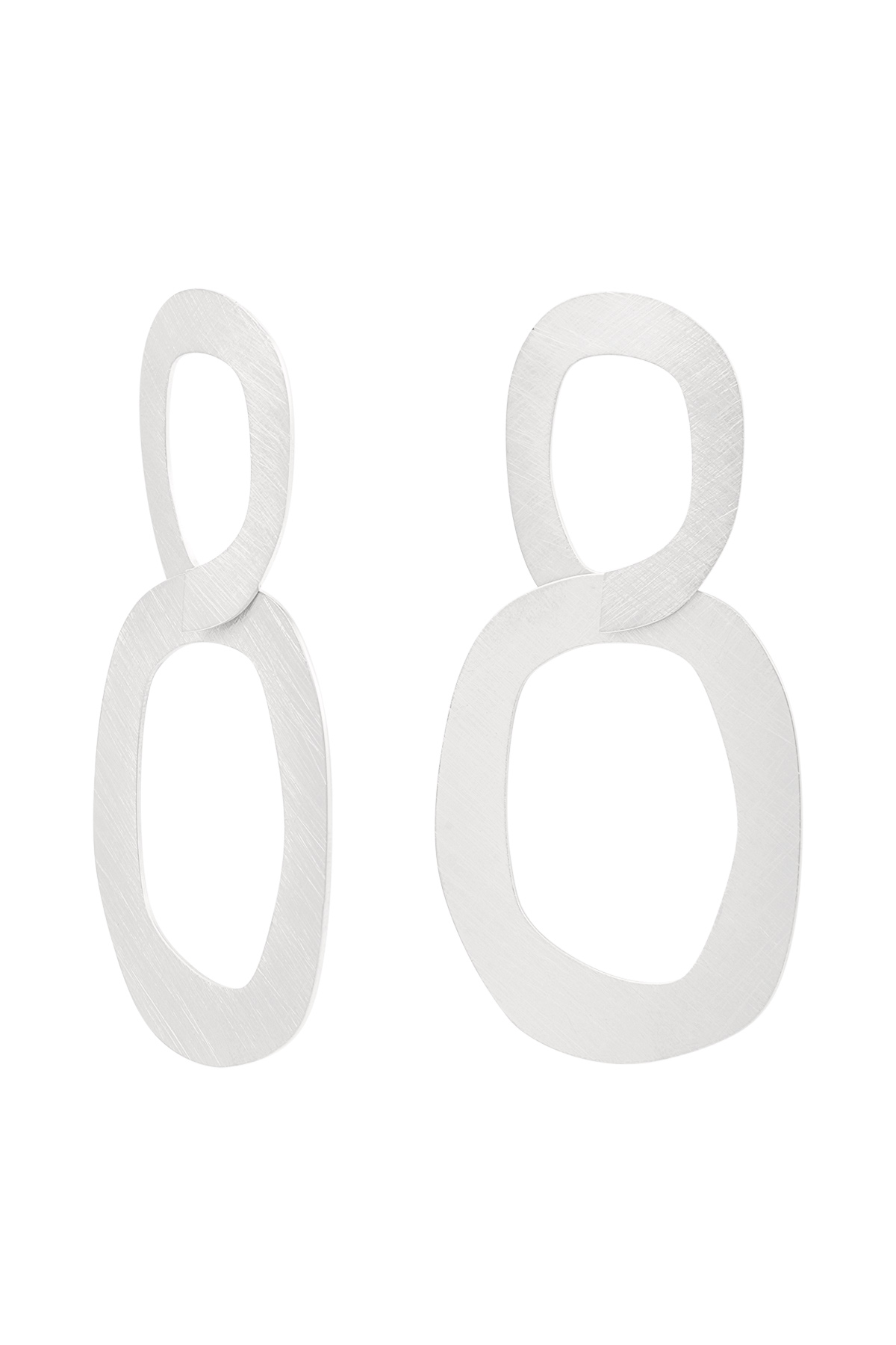 Earrings link - silver Stainless Steel